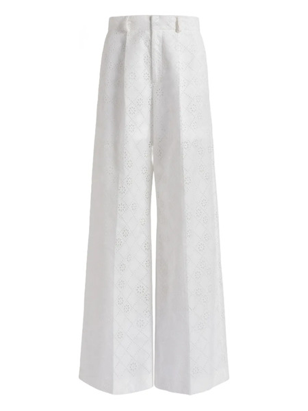  Alberta Ferretti Eyelet Trousers - White 