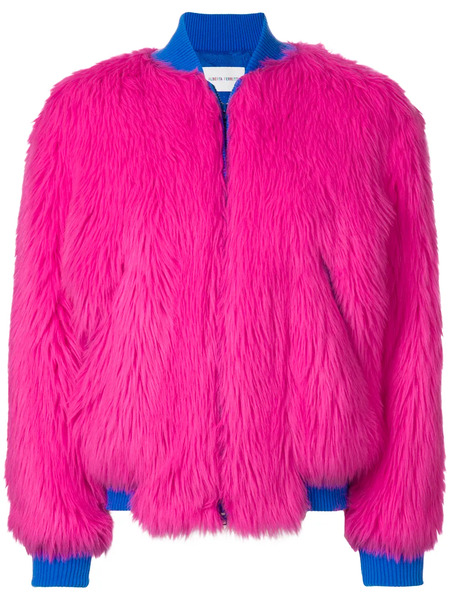  Alberta Ferretti Faux-fur Bomber Jacket - Pink 