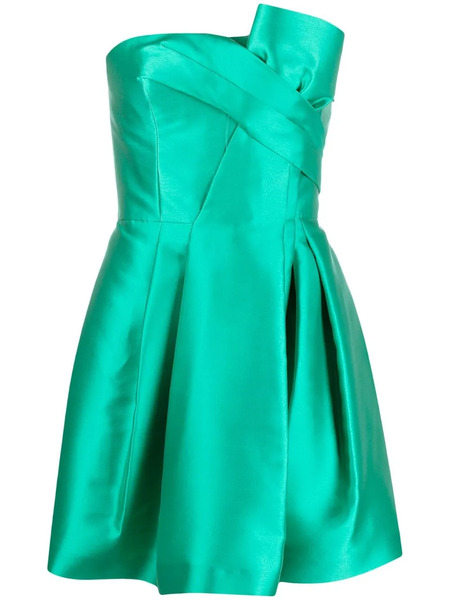  Alberta Ferretti Gathered-detail Strapless Minidress - Green 