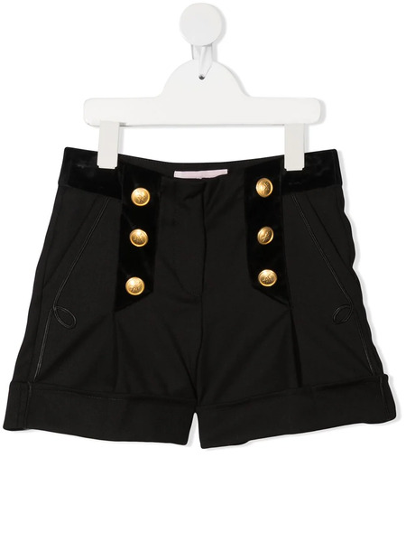  Alberta Ferretti Kids Button-detail Shorts - Black 