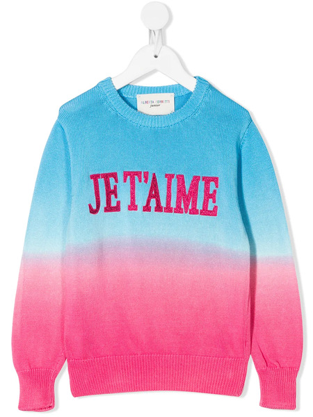  Alberta Ferretti Kids Je T'aime Jumper - Blue 