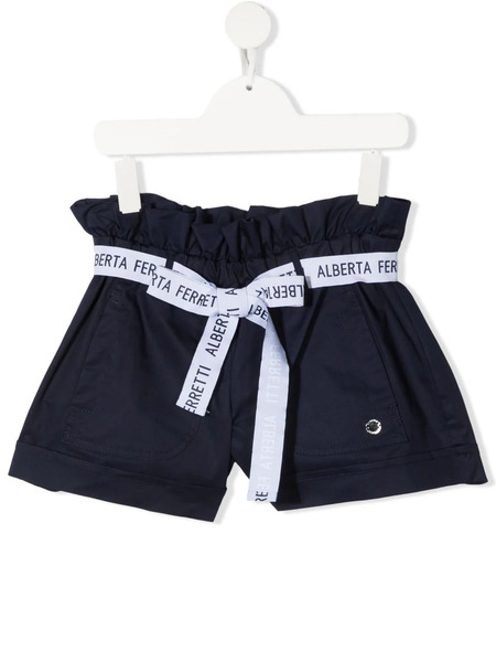  Alberta Ferretti Kids Logo Belt Shorts - Blue 