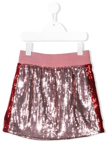  Alberta Ferretti Kids Sequin Short Skirt - Pink 