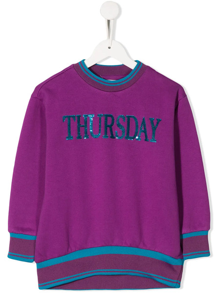  Alberta Ferretti Kids Sequin Thursday Knit Jumper - Purple 