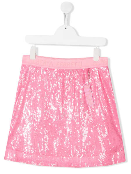  Alberta Ferretti Kids Teen Sequin-embellished Mini Skirt - Pink 