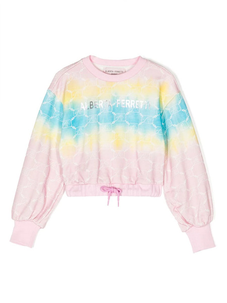  Alberta Ferretti Kids Tie-dye Round-neck Sweatshirt - Pink 
