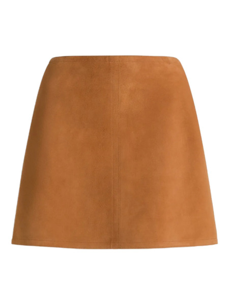  Alberta Ferretti Leather Mini Skirt - Brown 