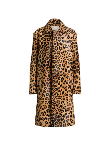  Alberta Ferretti Leopard Print Coat - Brown 