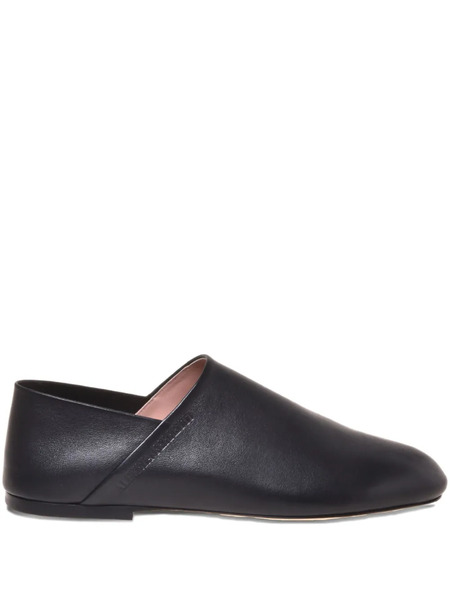  Alberta Ferretti Logo-debossed Leather Loafers - Black 