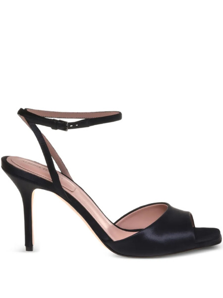 Alberta Ferretti 85mm Satin Sandals - Black 