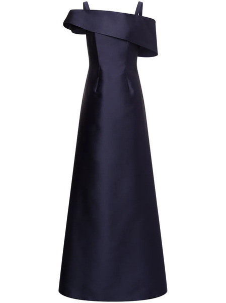  Alberta Ferretti Off-shoulder Flared Gown - Blue 