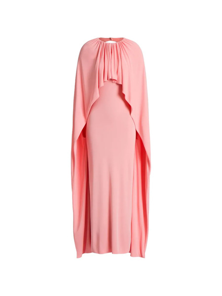 Alberta Ferretti Open-back Cape Maxi Dress - Pink 