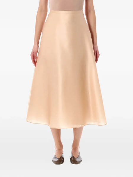  Alberta Ferretti Organza A-line Midi Skirt - Neutrals 