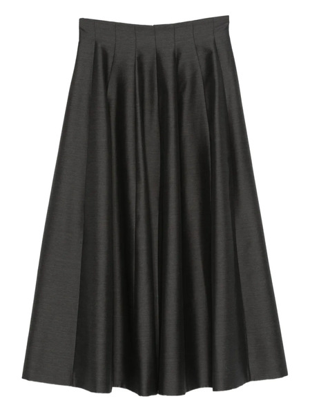  Alberta Ferretti Pleated Midi Skirt - Grey 
