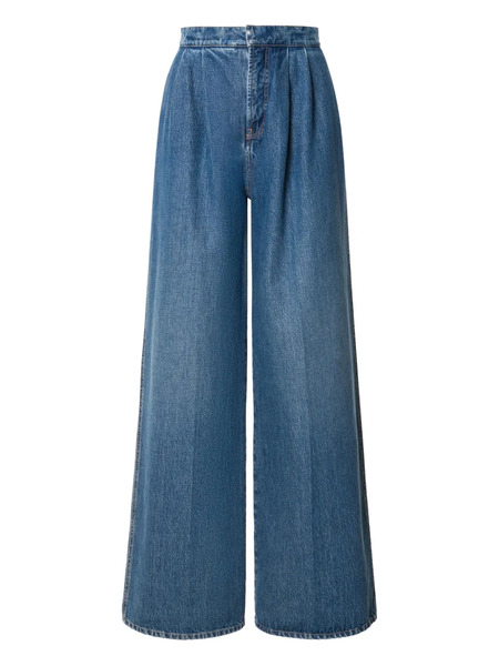  Alberta Ferretti Pleated Wide-leg Jeans - Blue 