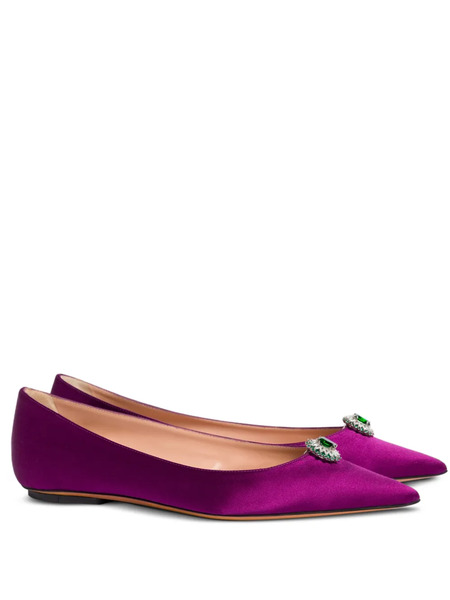  Alberta Ferretti Pointed-toe Ballet Flats - Purple 