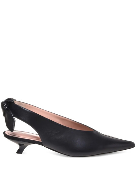  Alberta Ferretti Pointed-toe Leather Pumps - Black 