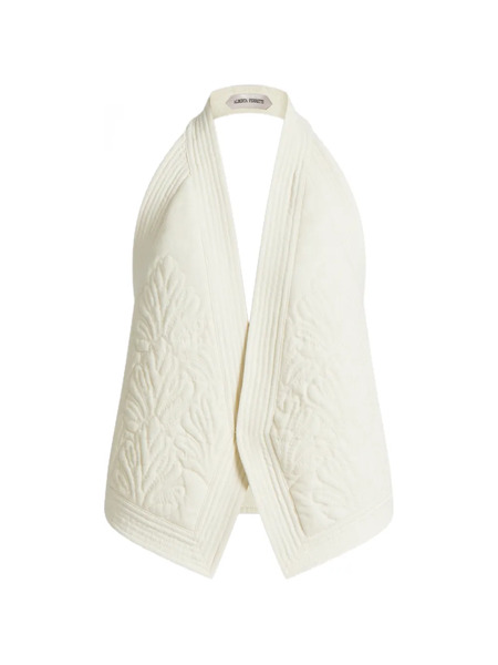  Alberta Ferretti Quilted Halter Jacket - White 