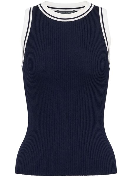  Alberta Ferretti Ribbed-knit Top - Blue 