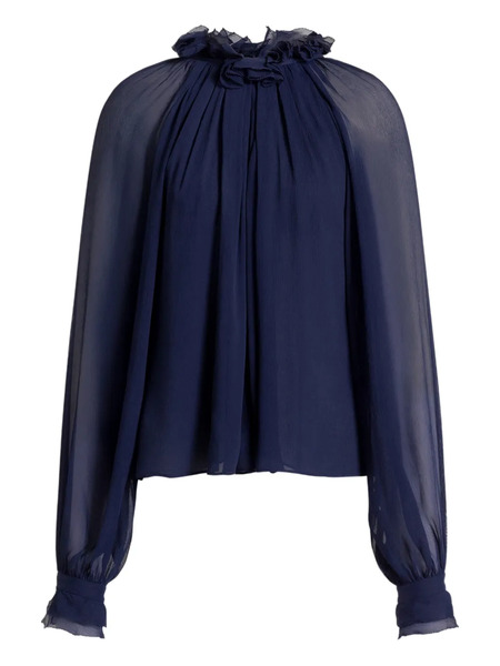  Alberta Ferretti Ruffled Blouse - Blue 