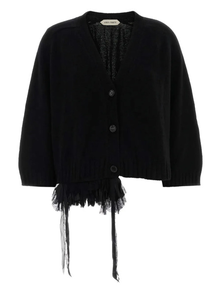 Alberta Ferretti Ruffled Cardigan - Black 