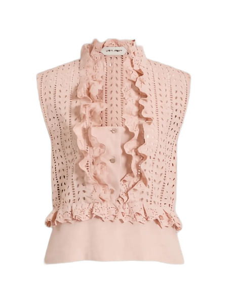  Alberta Ferretti Ruffled Top - Pink 