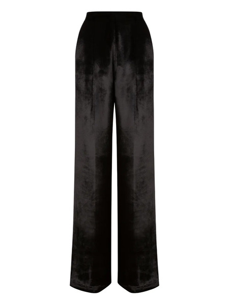  Alberta Ferretti Satin High-waisted Trousers - Black 