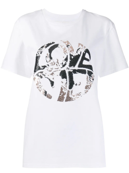  Alberta Ferretti Sequinned Print T-shirt - White 