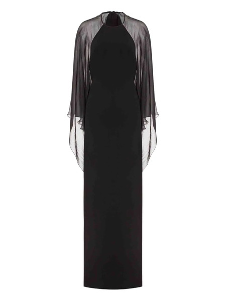 Alberta Ferretti Sheer-panel Maxi Dress - Black 