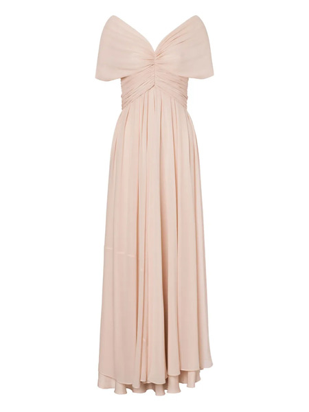  Alberta Ferretti Silk Long Dress - Pink 