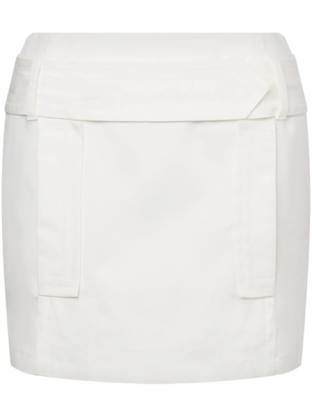  Alberta Ferretti Stretch-cotton Mini Skirt - White 
