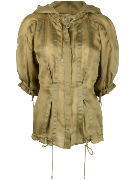  Alberta Ferretti Striped Fitted Jacket - Green 