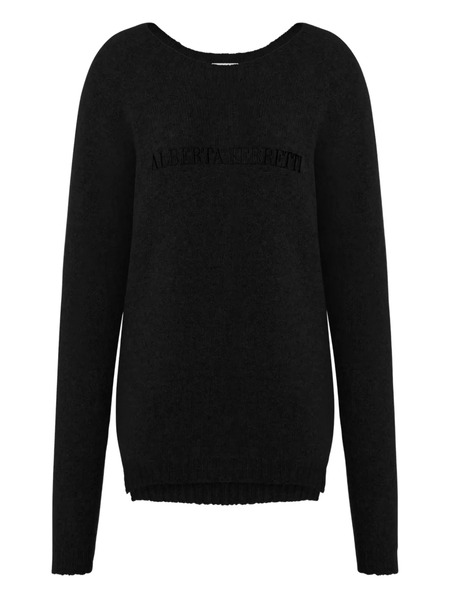  Alberta Ferretti Tonal-logo Sweater - Black 