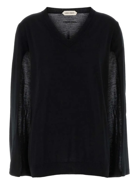  Alberta Ferretti V-neck Sweater - Black 