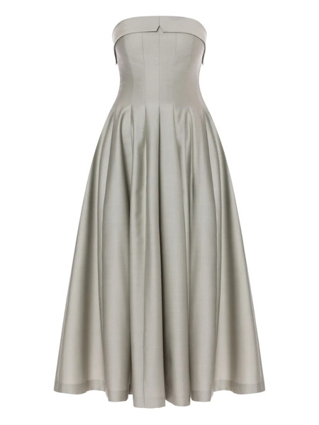  Alberta Ferretti Wool-silk Dress - Grey 