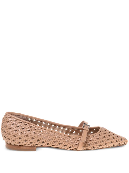  Alberta Ferretti Woven Ballet Shoes - Neutrals 