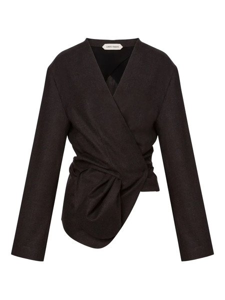  Alberta Ferretti Wrap-effect Coat - Grey 