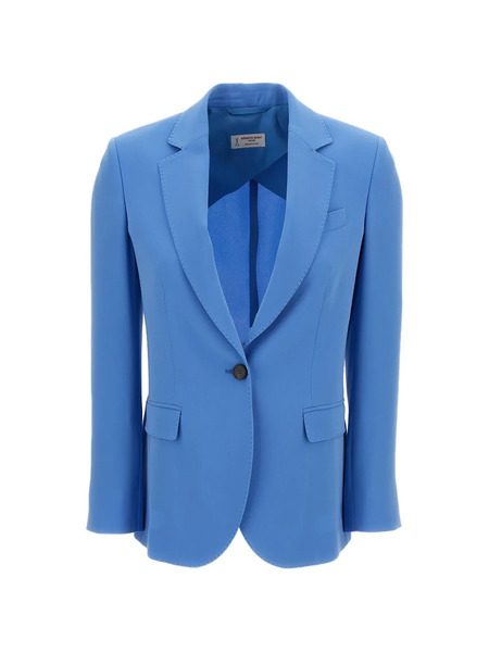 Alberto Biani Buttoned Flap-pocket Blazer - Blue 