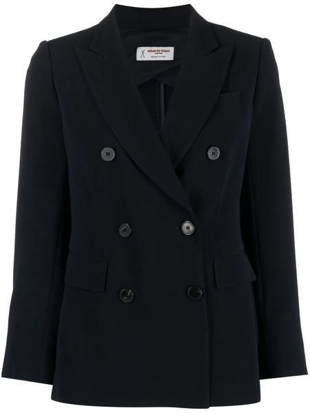  Alberto Biani Double-breasted Tailored Blazer - Blue 