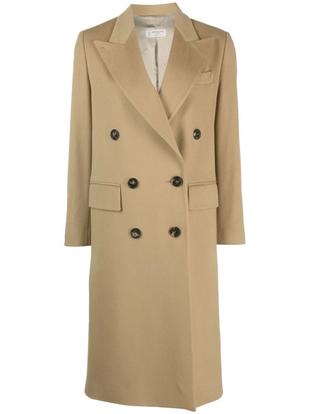  Alberto Biani Double-breasted Virgin-wool Coat - Brown 