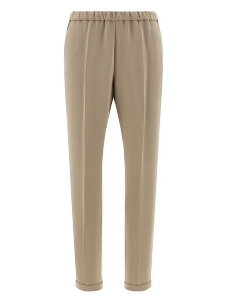  Alberto Biani Elasticated Pleat Trousers - Neutrals 