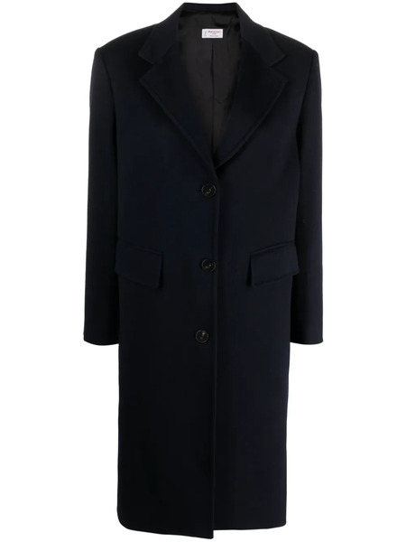  Alberto Biani Single-breasted Wool Midi Coat - Blue 