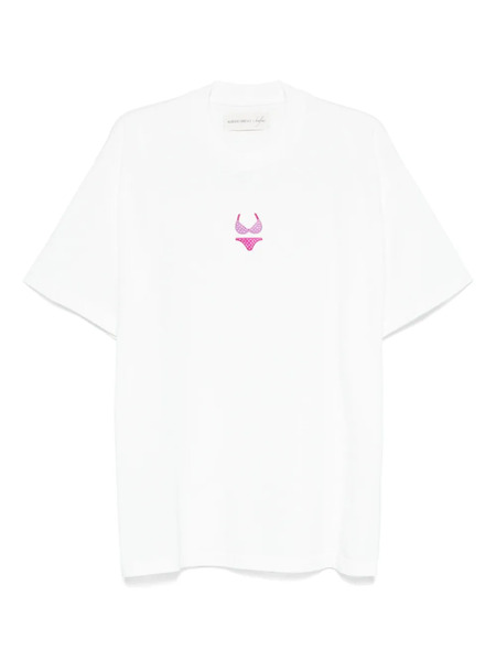  Alberto Bresci Embroidered T-shirt - White 