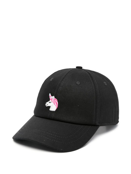  Alberto Bresci Unicorn-embroidery Baseball Cap - Black 