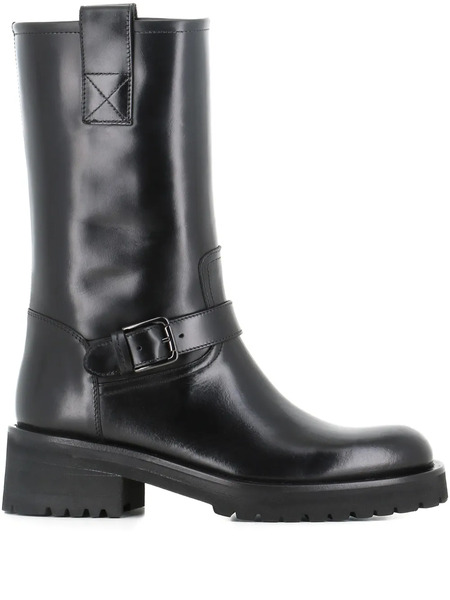  Alberto Fasciani Isabel 9003 Buckle-strap Biker Boots - Black 