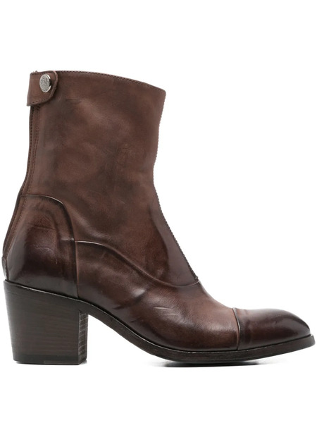  Alberto Fasciani Zip-up Block-heel Boots - Brown 