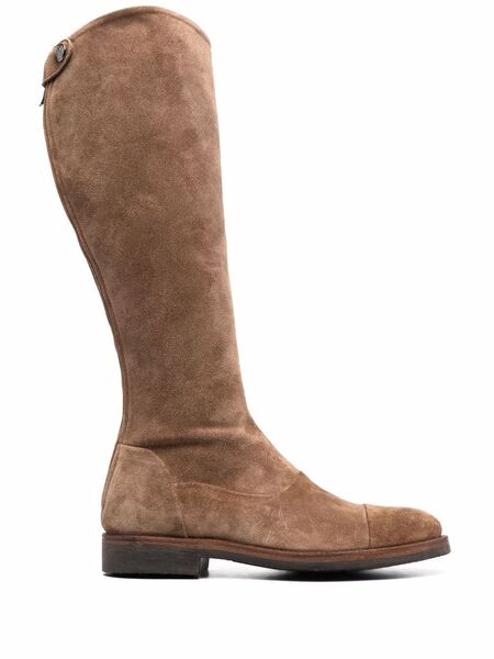  Alberto Fasciani Zipped Flat Knee-length Boots - Neutrals 