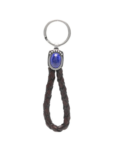  Alberto Luti Braided Keyring - Brown 