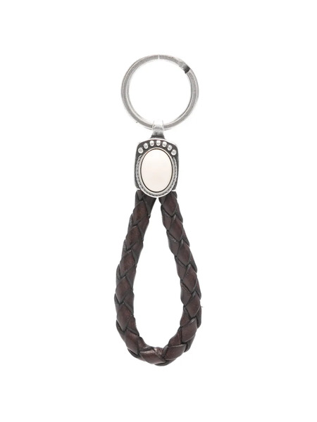  Alberto Luti Braided Keyring - Brown 