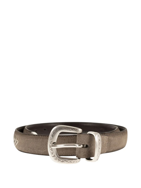  Alberto Luti Turquoise-stone Buckle Belt - Grey 